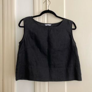 Linenfox black linen top